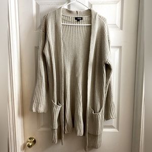 a.n.a Women’s Long Cardigan Sweater Oatmeal Size Large